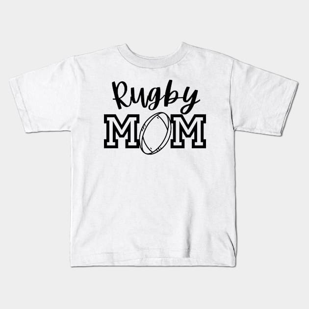 Rugby Mom Fun Kids T-Shirt by Lottz_Design 